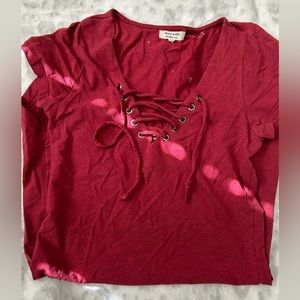 red short dress small washable stain